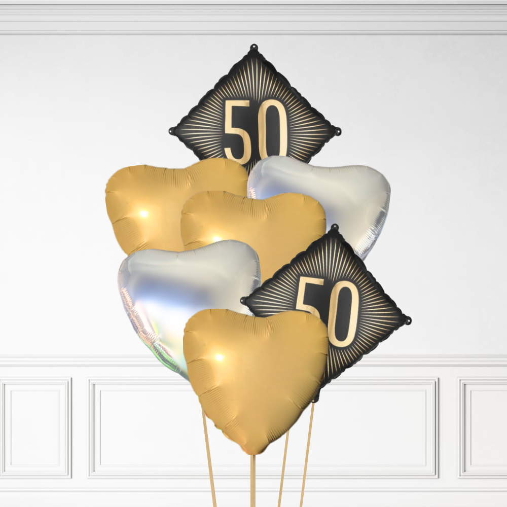 50 Diamond Birthday - Helium Bunch