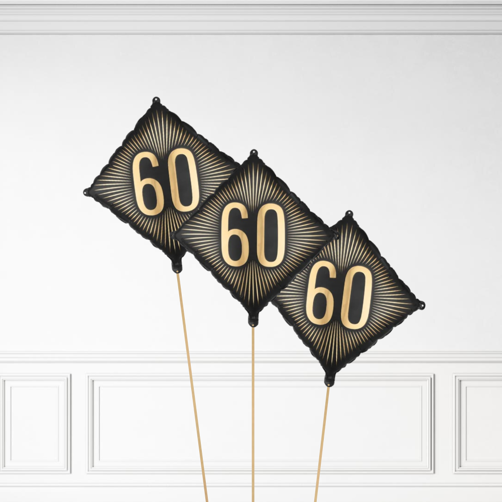 60 Diamond Birthday - Helium Bunch