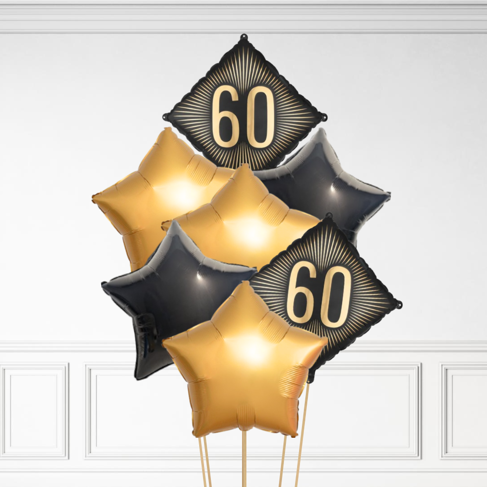 60 Diamond Birthday - Helium Bunch