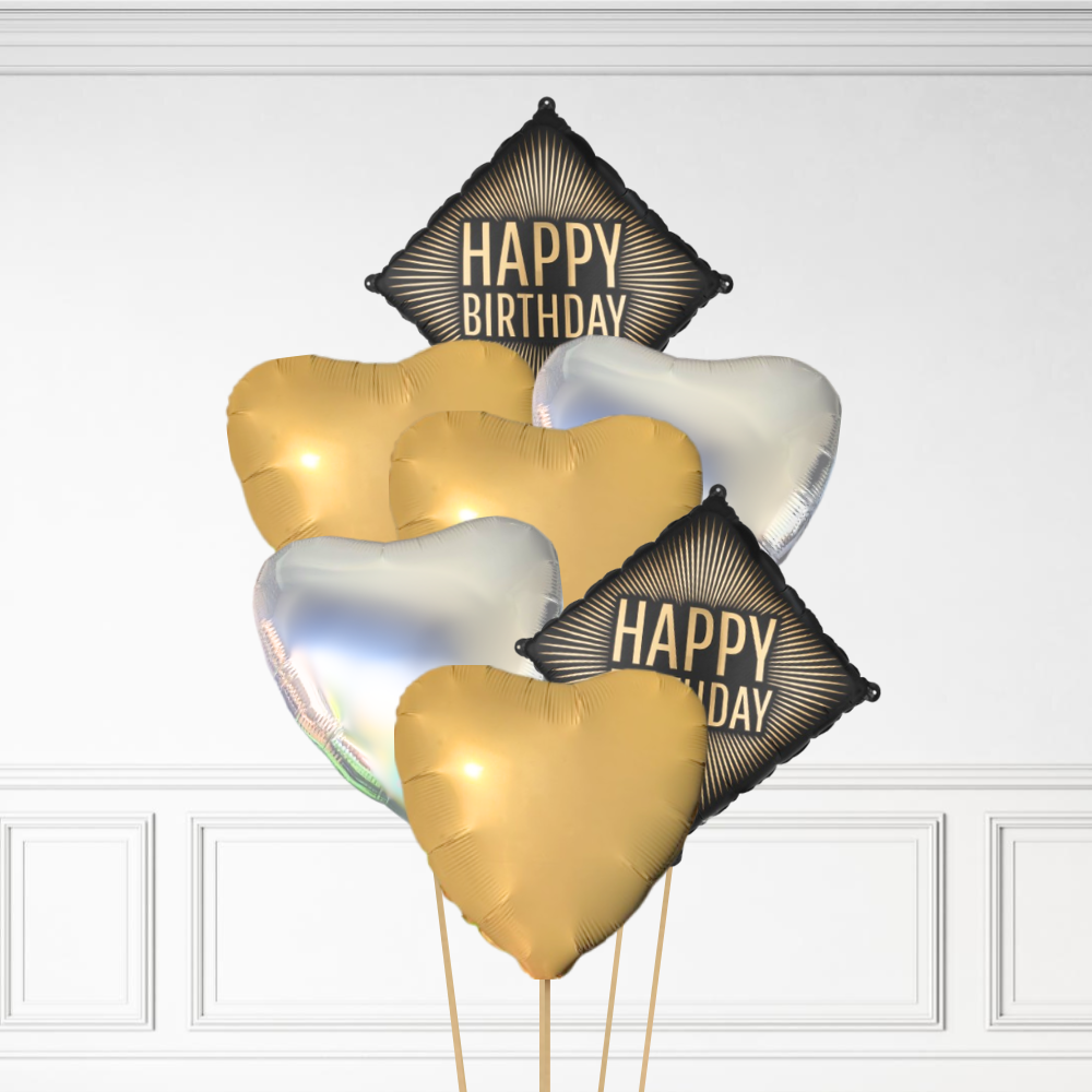 Diamond Birthday - Helium Bunch