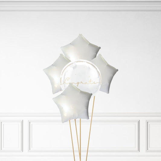 Congrats - Helium Star Balloon Bunch
