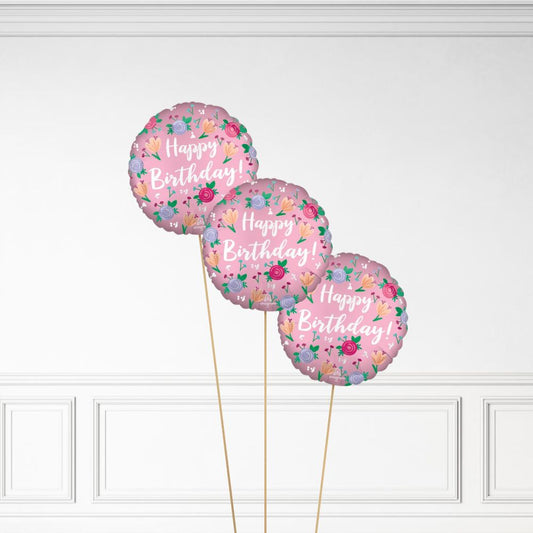 Floral Birthday - Helium Bunch