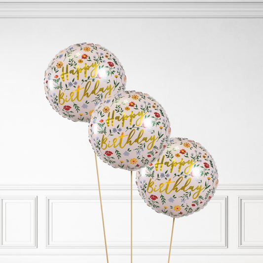 Floral Birthday - Helium Bunch