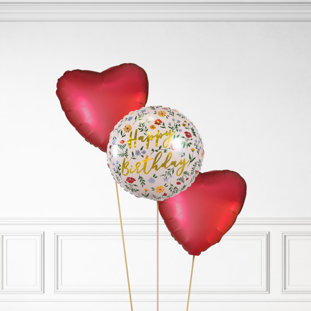 Floral Birthday - Helium Bunch