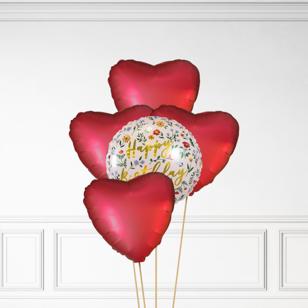 Floral Birthday - Helium Bunch