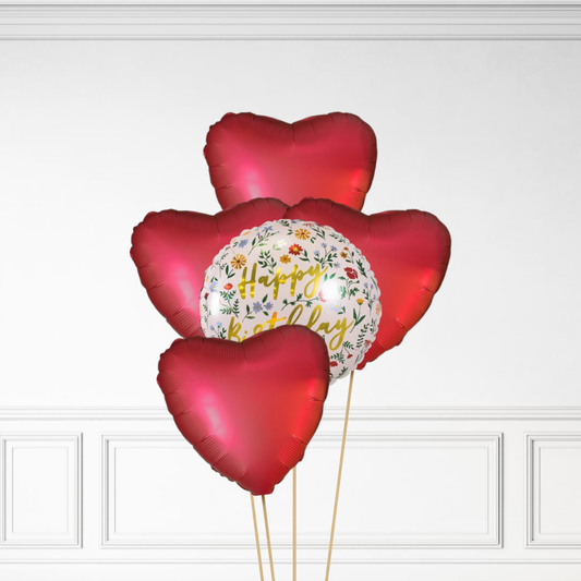 Floral Birthday - Helium Bunch