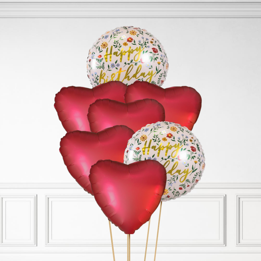 Floral Birthday - Helium Bunch