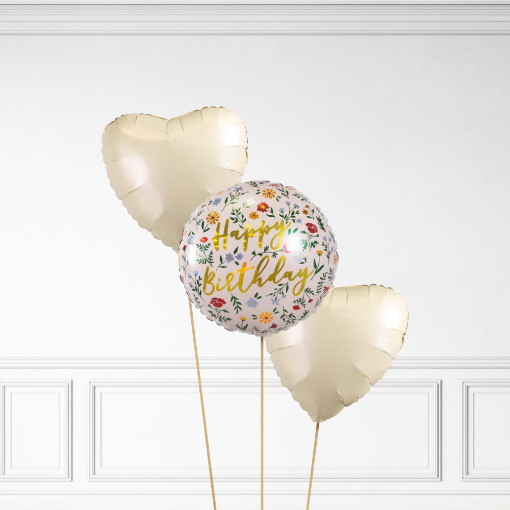 Floral Birthday - Helium Bunch