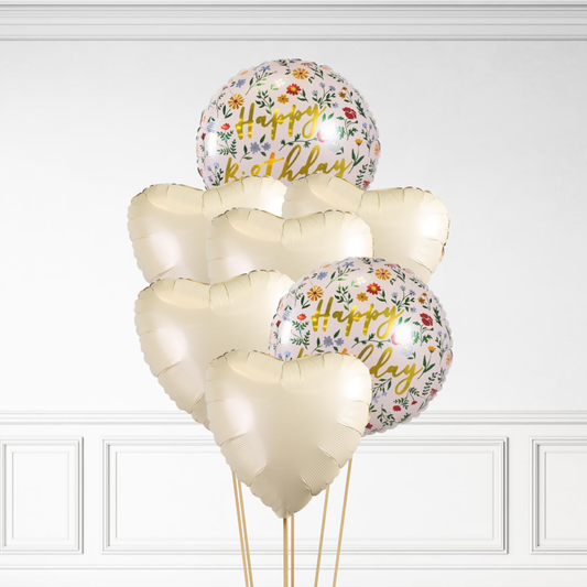Floral Birthday - Helium Bunch