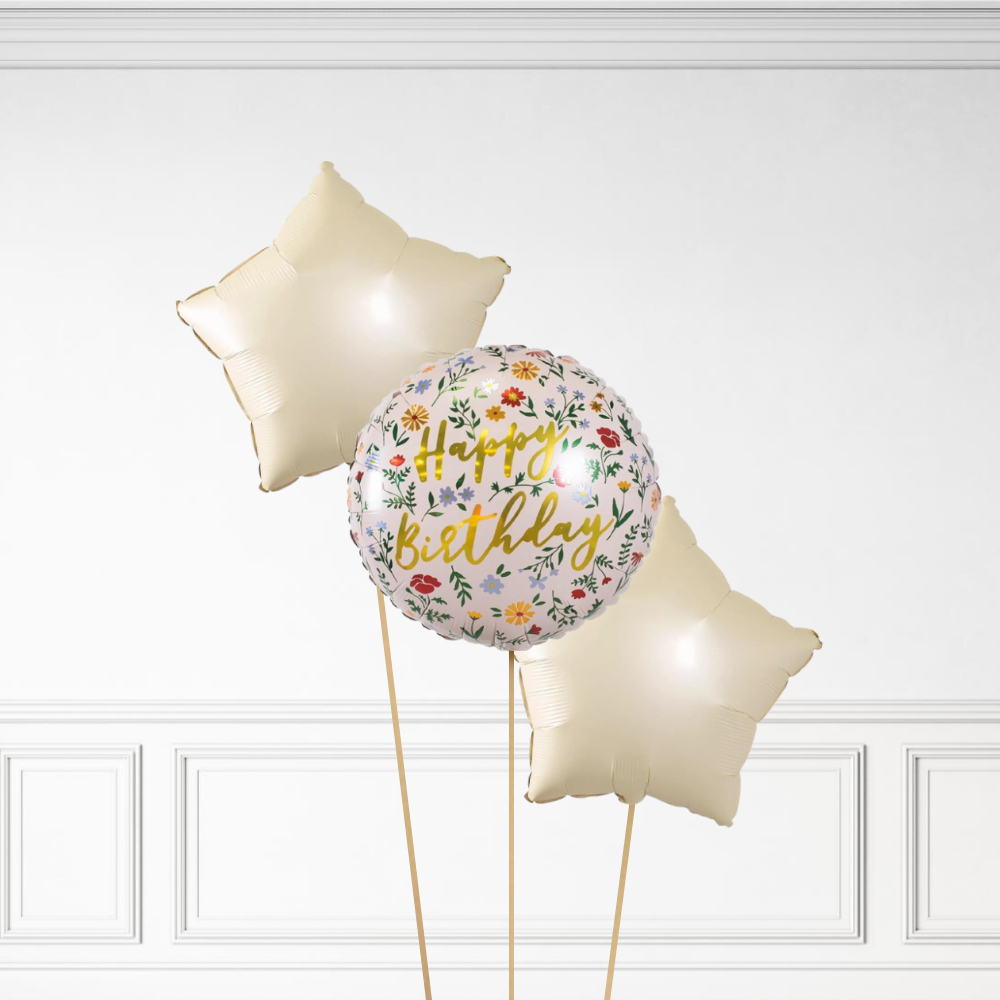 Floral Birthday - Helium Bunch