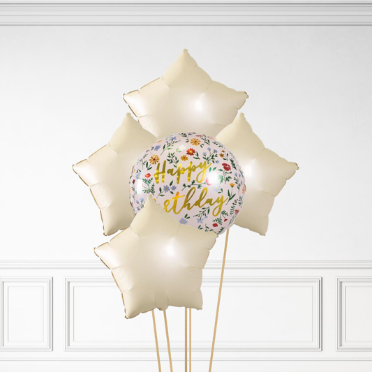 Floral Birthday - Helium Bunch