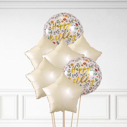 Floral Birthday - Helium Bunch