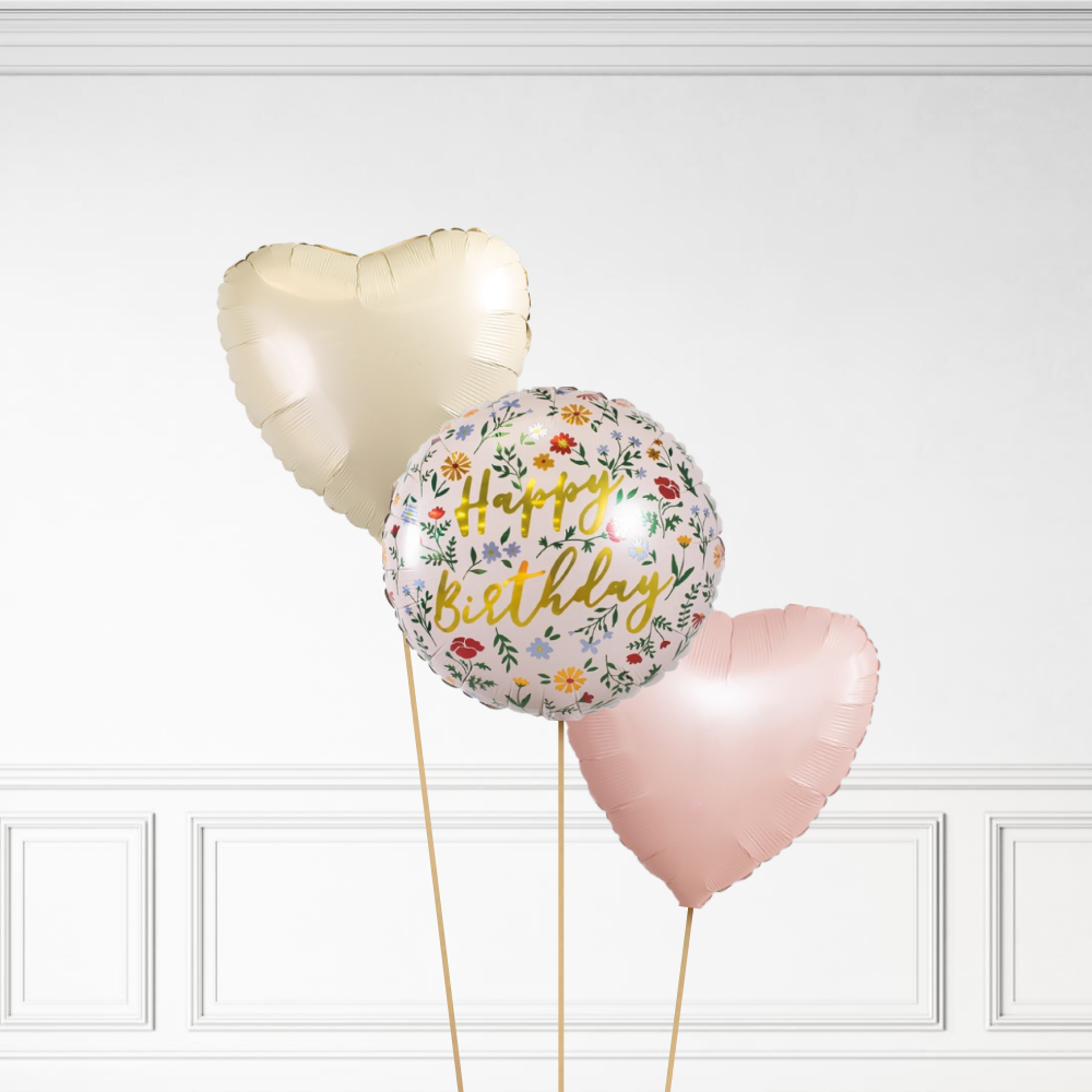 Floral Birthday - Helium Bunch