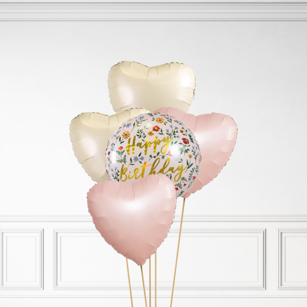 Floral Birthday - Helium Bunch