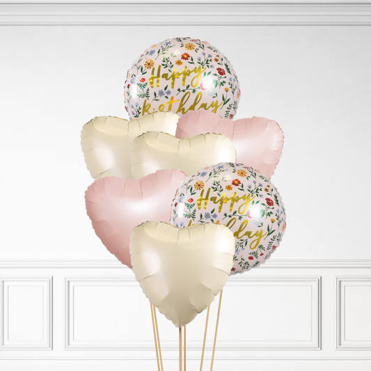 Floral Birthday - Helium Bunch