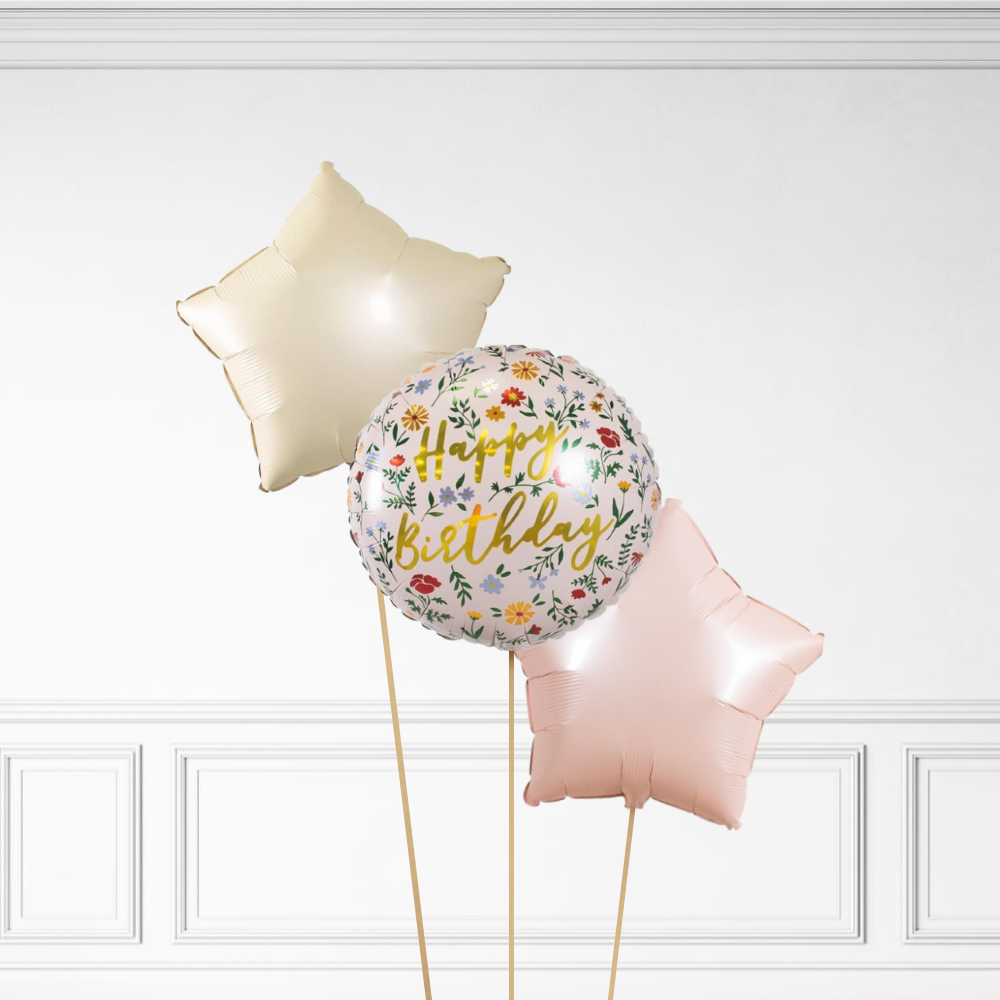 Floral Birthday - Helium Bunch