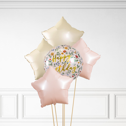 Floral Birthday - Helium Bunch