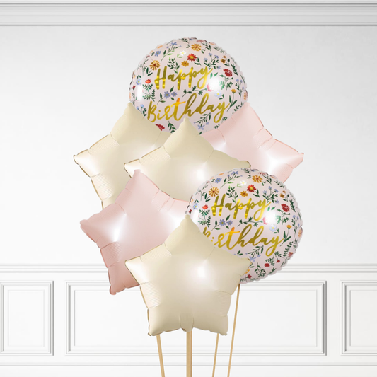 Floral Birthday - Helium Bunch