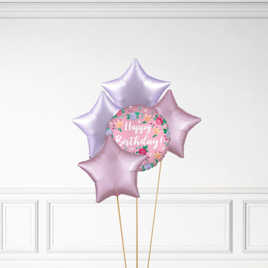Floral Birthday - Helium Bunch