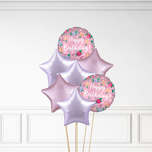Floral Birthday - Helium Bunch
