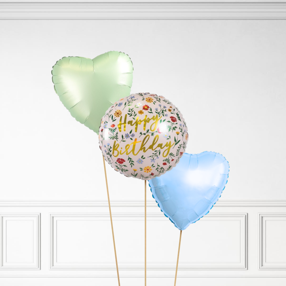 Floral Birthday - Helium Bunch