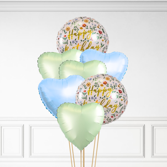 Floral Birthday - Helium Bunch