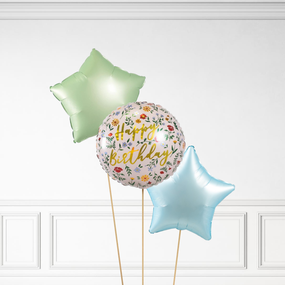 Floral Birthday - Helium Bunch