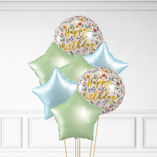 Floral Birthday - Helium Bunch