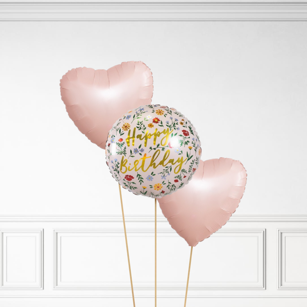 Floral Birthday - Helium Bunch