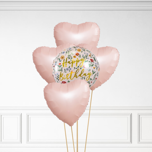 Floral Birthday - Helium Bunch