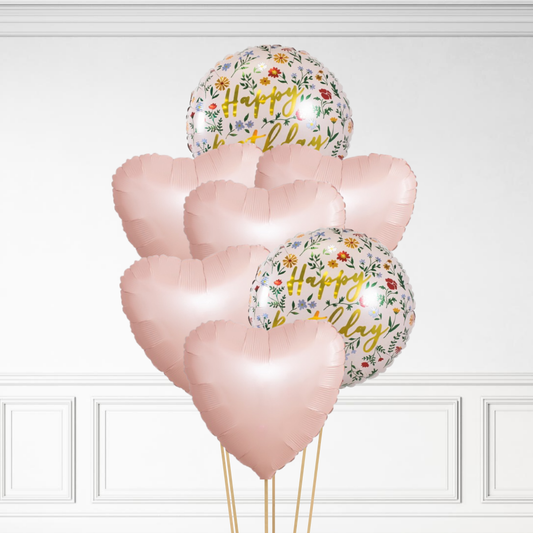 Floral Birthday - Helium Bunch
