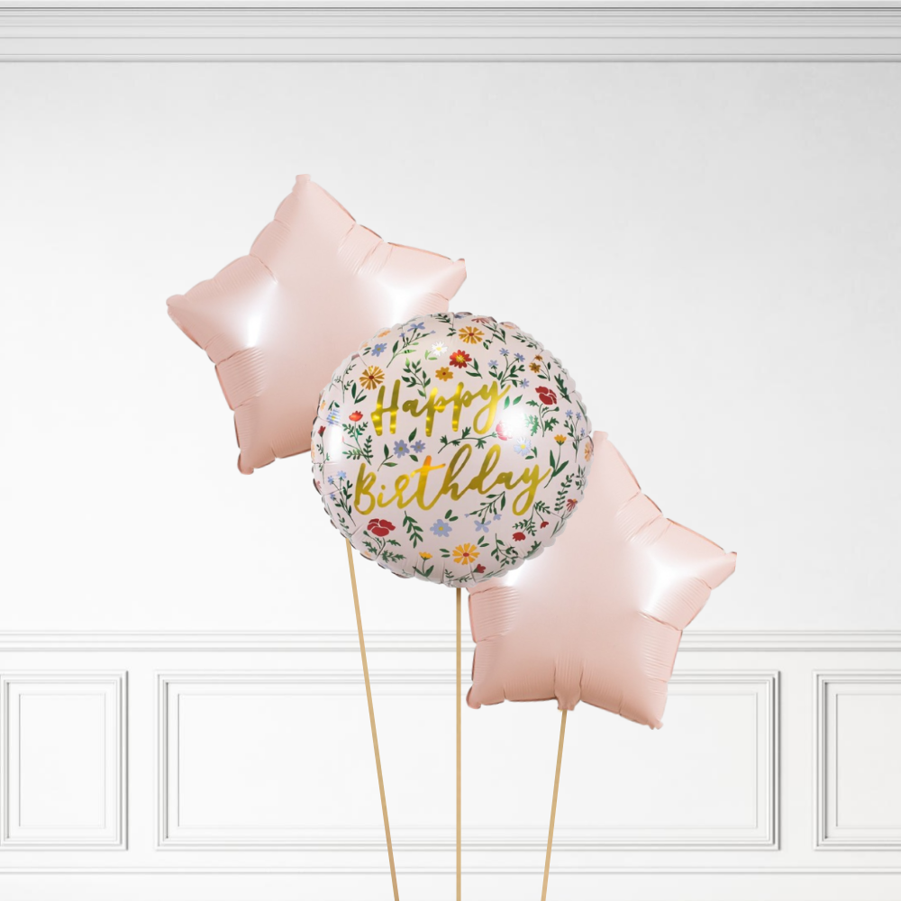 Floral Birthday - Helium Bunch