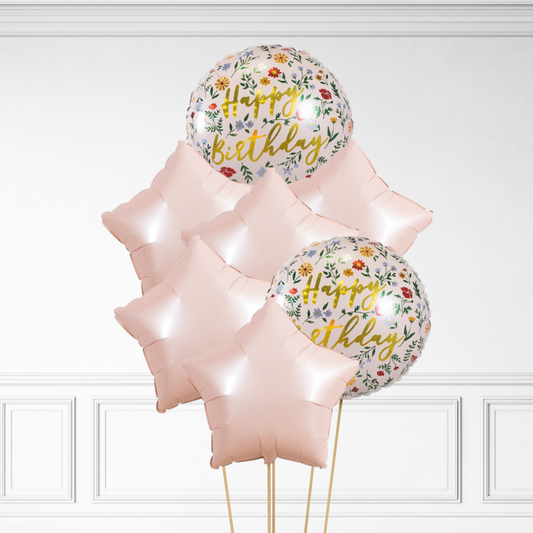 Floral Birthday - Helium Bunch