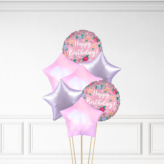 Floral Birthday - Helium Bunch