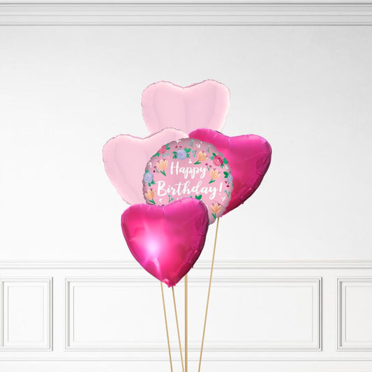Floral Birthday - Helium Bunch