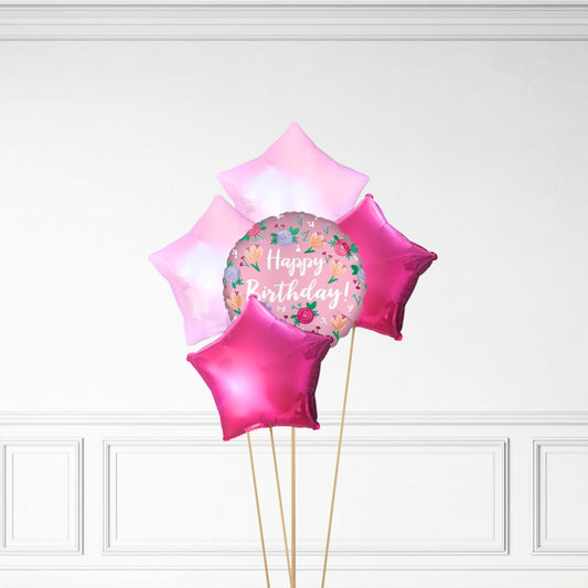 Floral Birthday - Helium Bunch