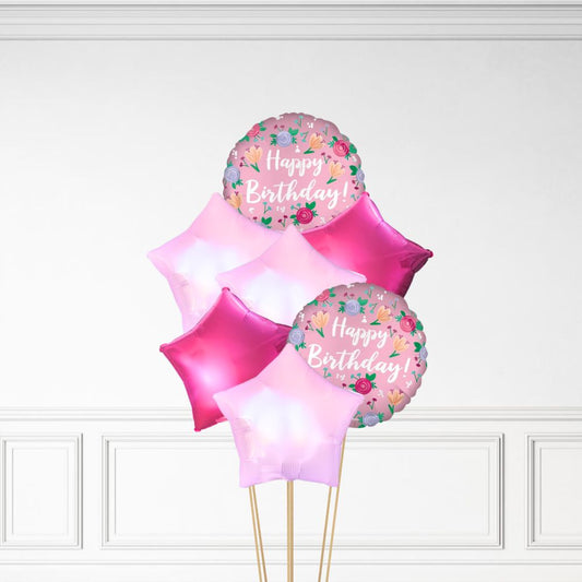 Floral Birthday - Helium Bunch