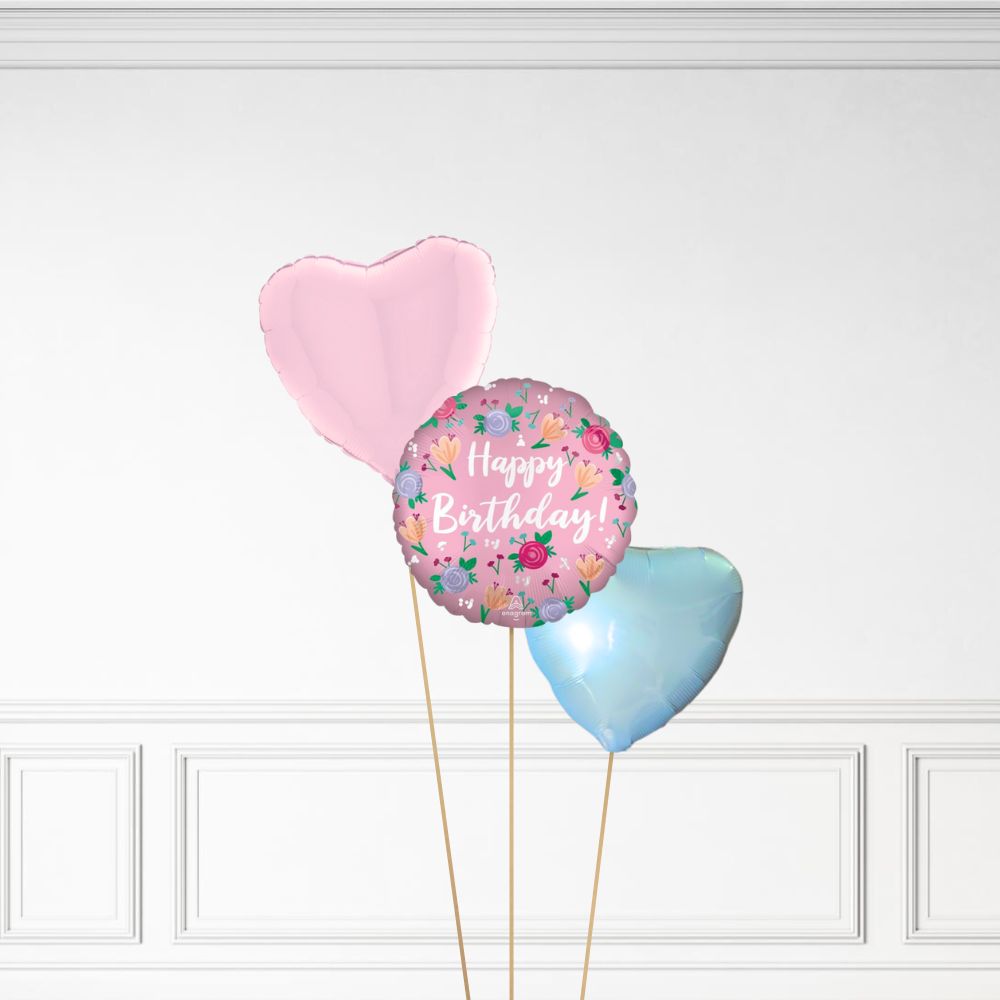Floral Birthday - Helium Bunch