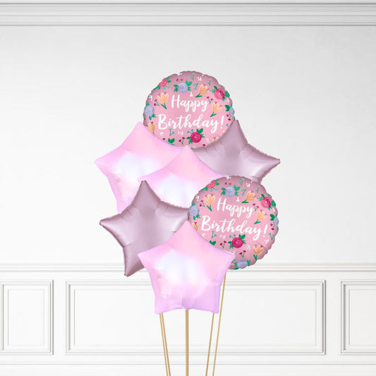 Floral Birthday - Helium Bunch