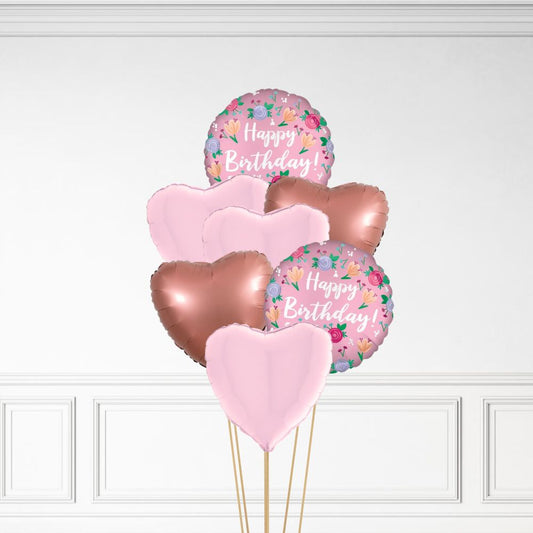 Floral Birthday - Helium Bunch