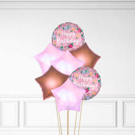 Floral Birthday - Helium Bunch