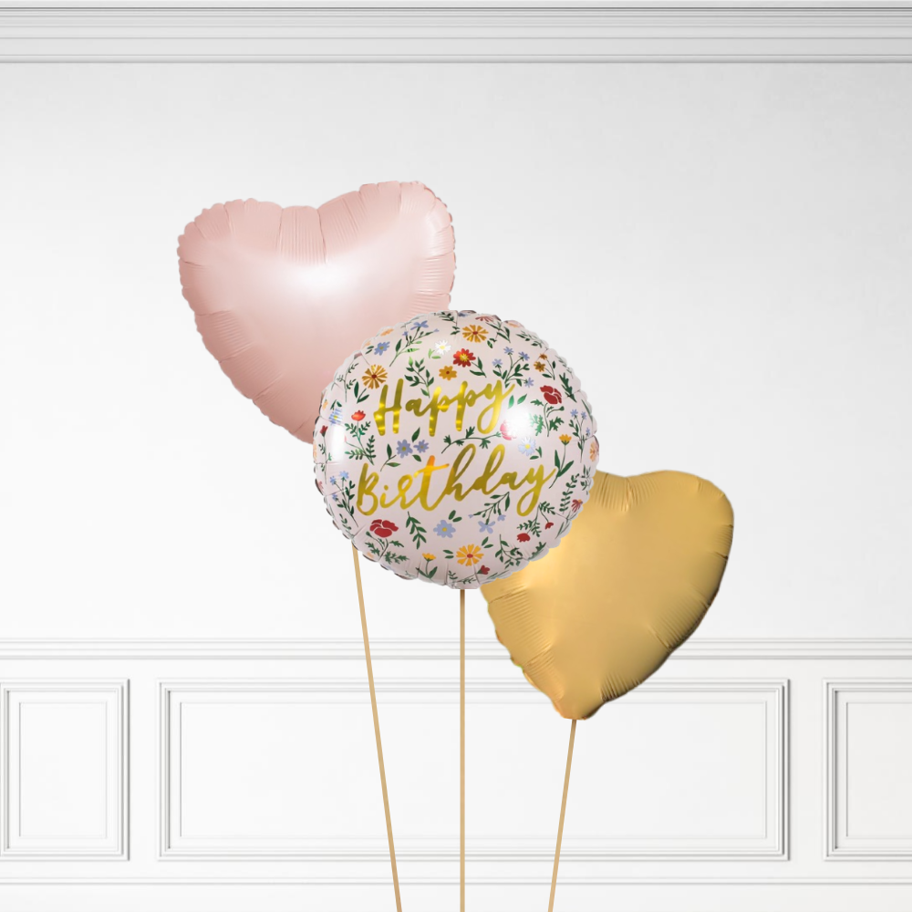 Floral Birthday - Helium Bunch