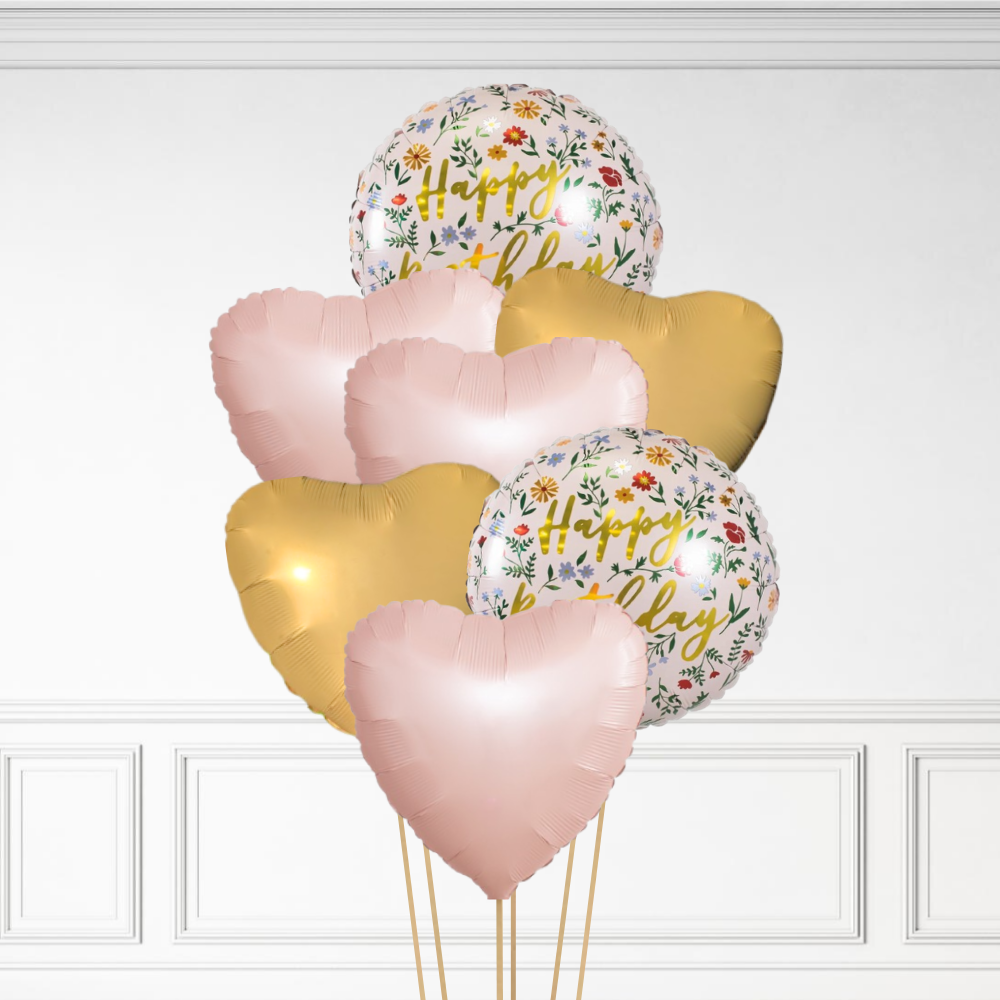Floral Birthday - Helium Bunch
