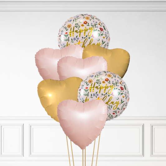 Floral Birthday - Helium Bunch