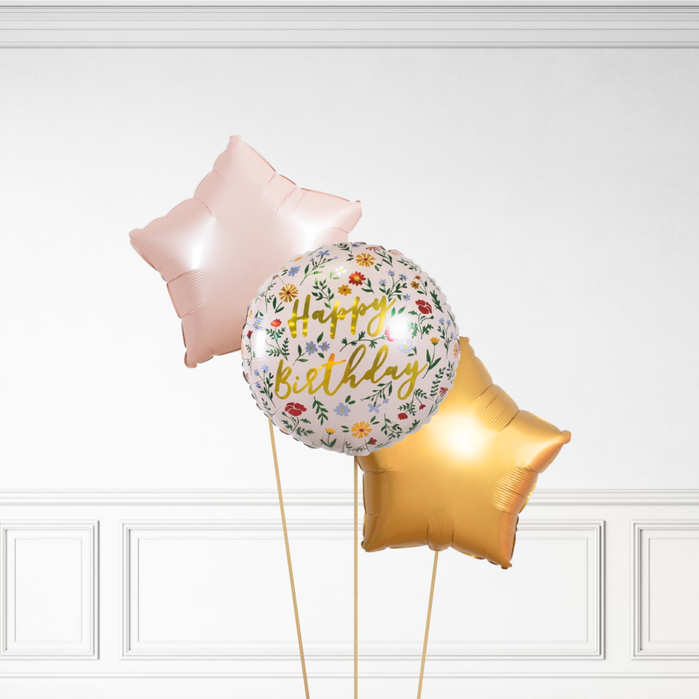 Floral Birthday - Helium Bunch