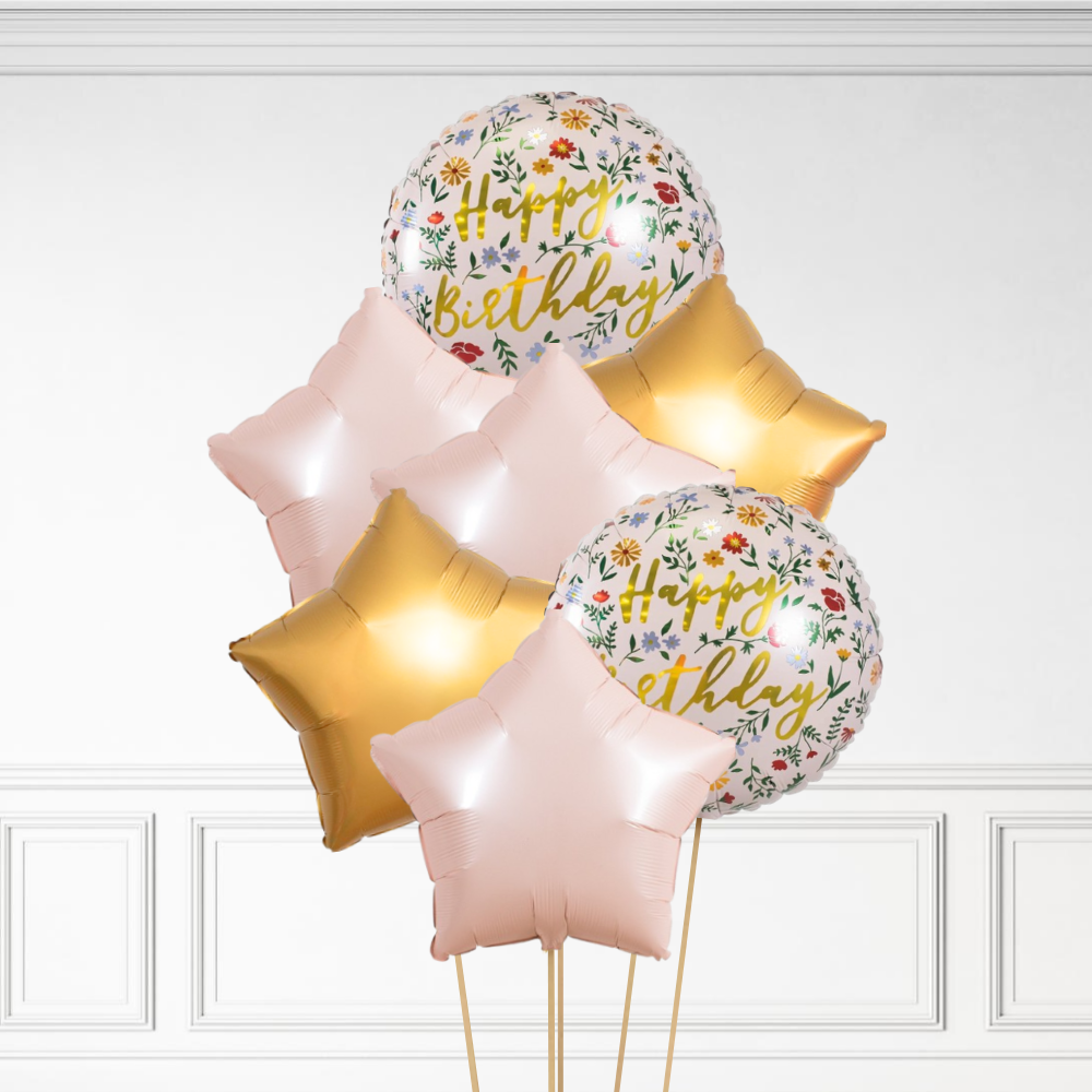 Floral Birthday - Helium Bunch