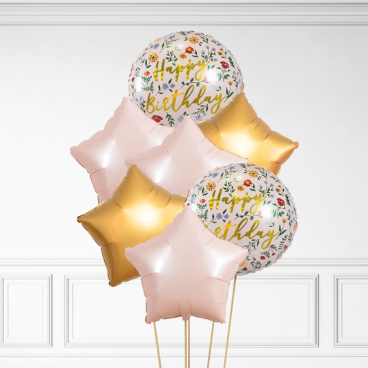 Floral Birthday - Helium Bunch