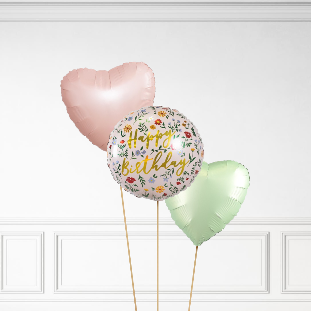Floral Birthday - Helium Bunch