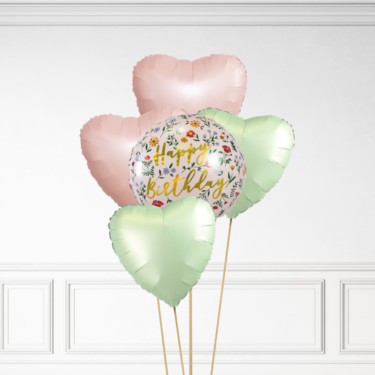 Floral Birthday - Helium Bunch