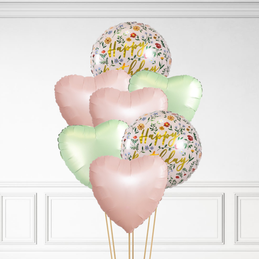 Floral Birthday - Helium Bunch
